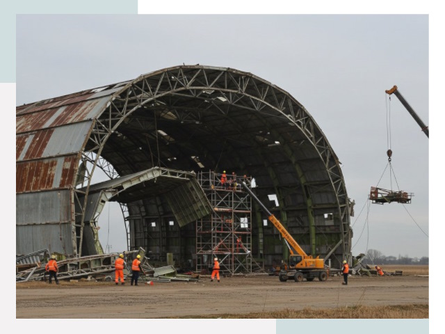 Демонтаж ангаров в Борисоглебске